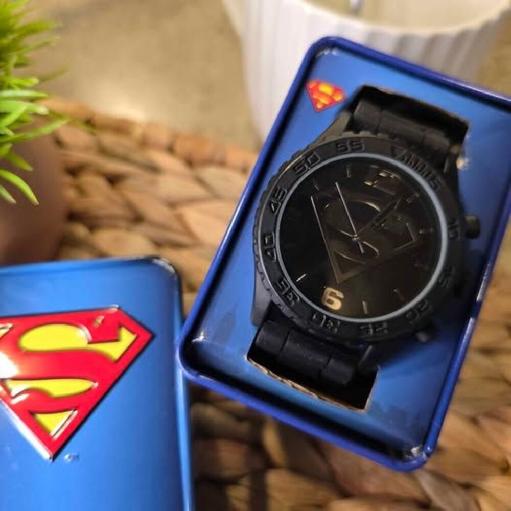 Superman Men's Black Watch
